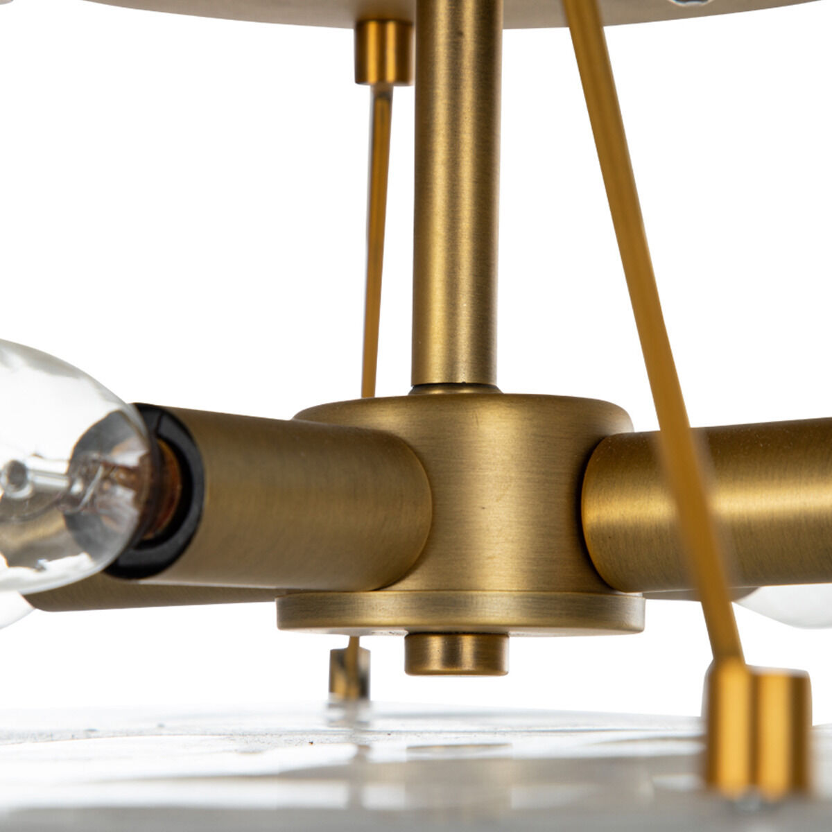 Madison 4 Light 16 inch Stained Gold / Cast Glass Flush Mount Ceiling Light