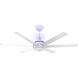 es6 60 inch White Indoor Ceiling Fan, with Chromatic Uplight