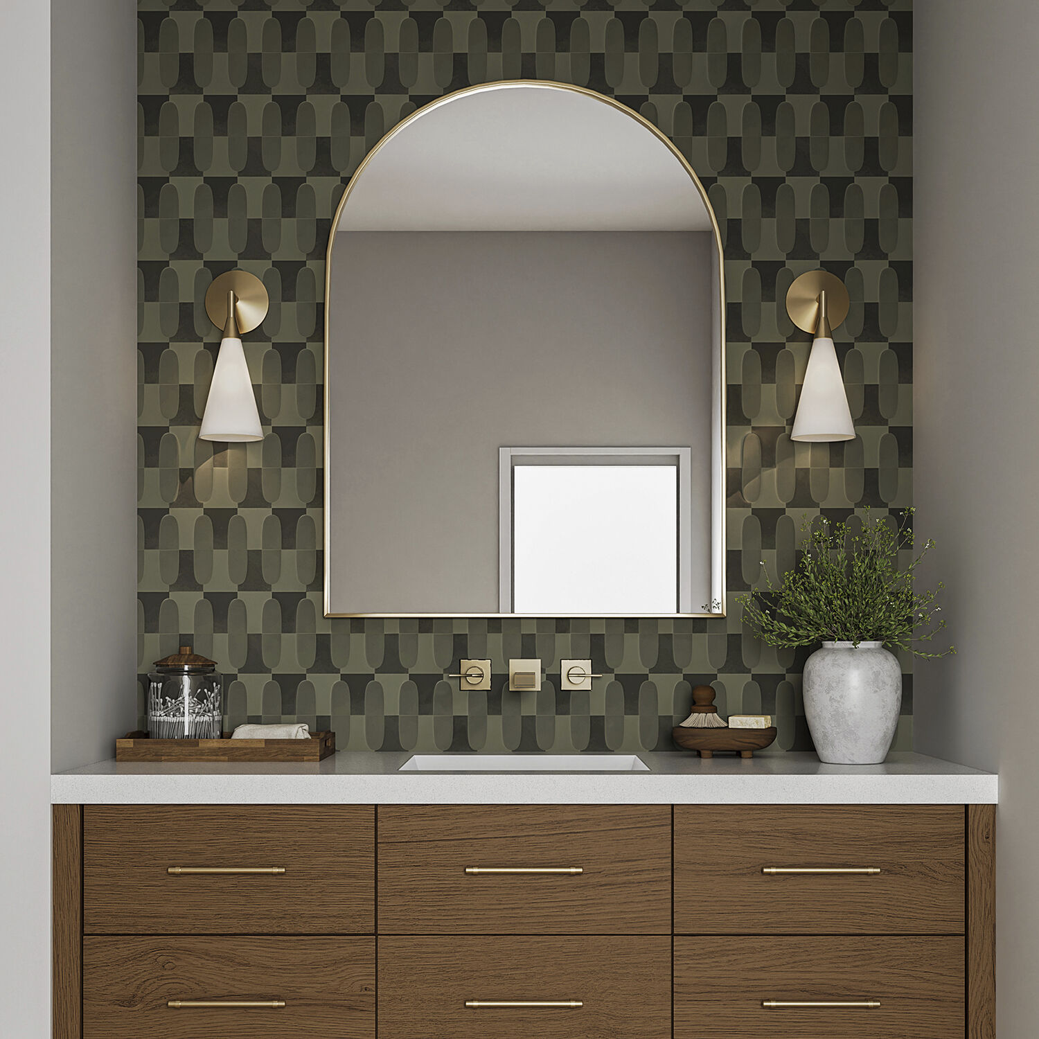 Gatsby 1 Light 5 inch Matte Brass Sconce Wall Light