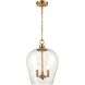 Darlene 3 Light 13 inch Satin Brass Pendant Ceiling Light