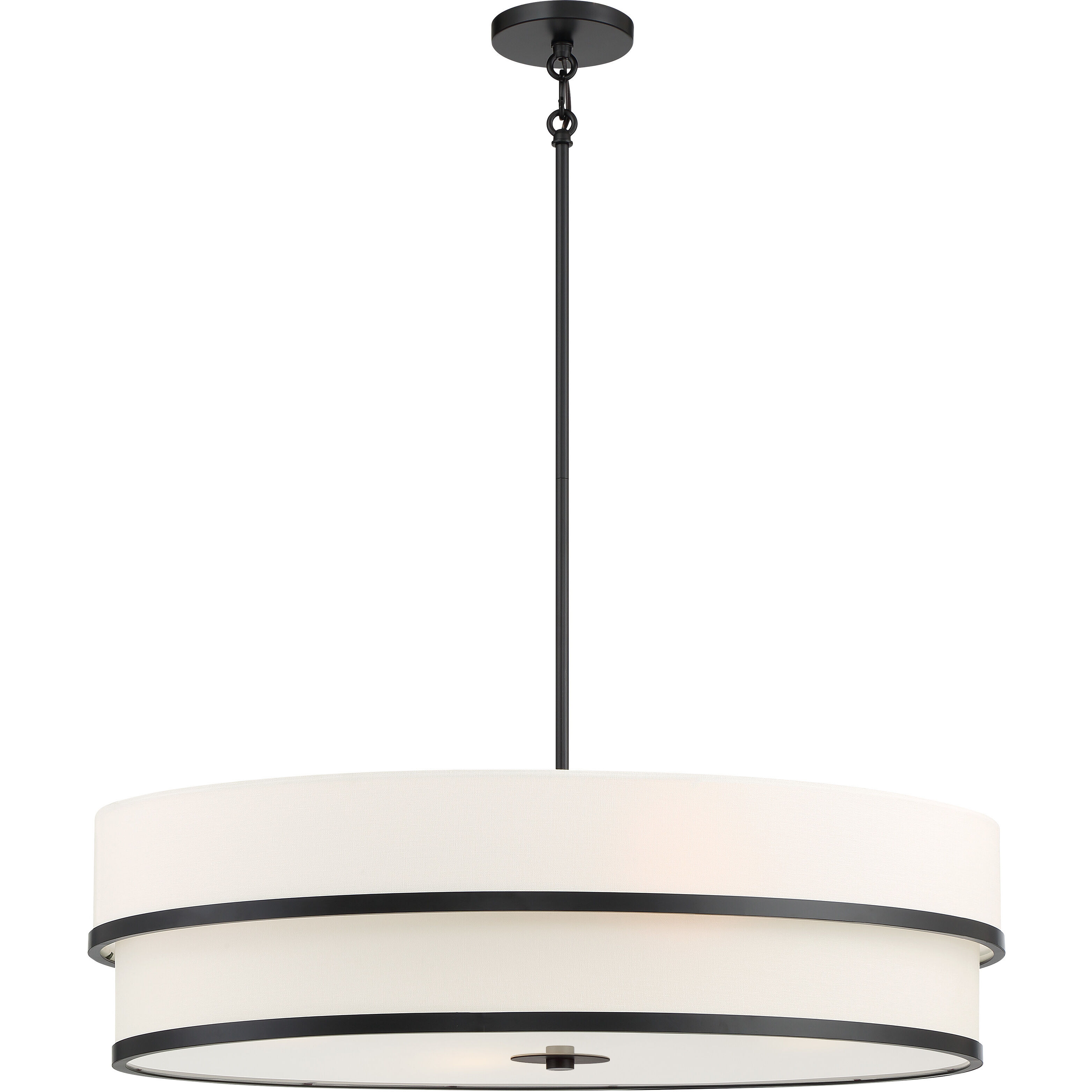 Cascade 4 Light Coal Pendant Ceiling Light, Oval