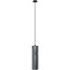 Cicada LED 3 inch Knurled Dark Grey with Pewter Pendant Ceiling Light