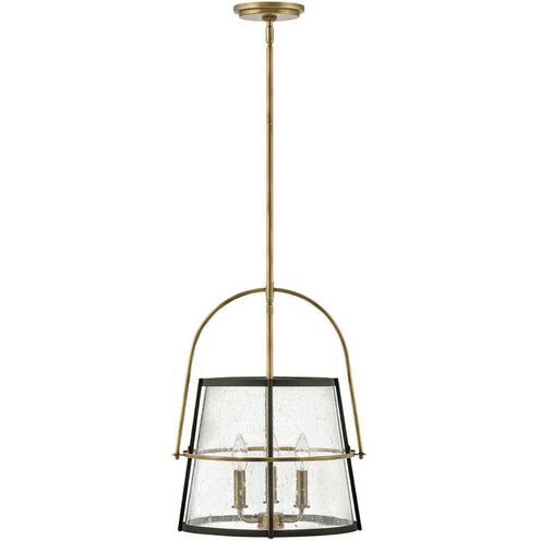 Tournon 3 Light 15 inch Heritage Brass with Black Indoor Pendant Ceiling Light