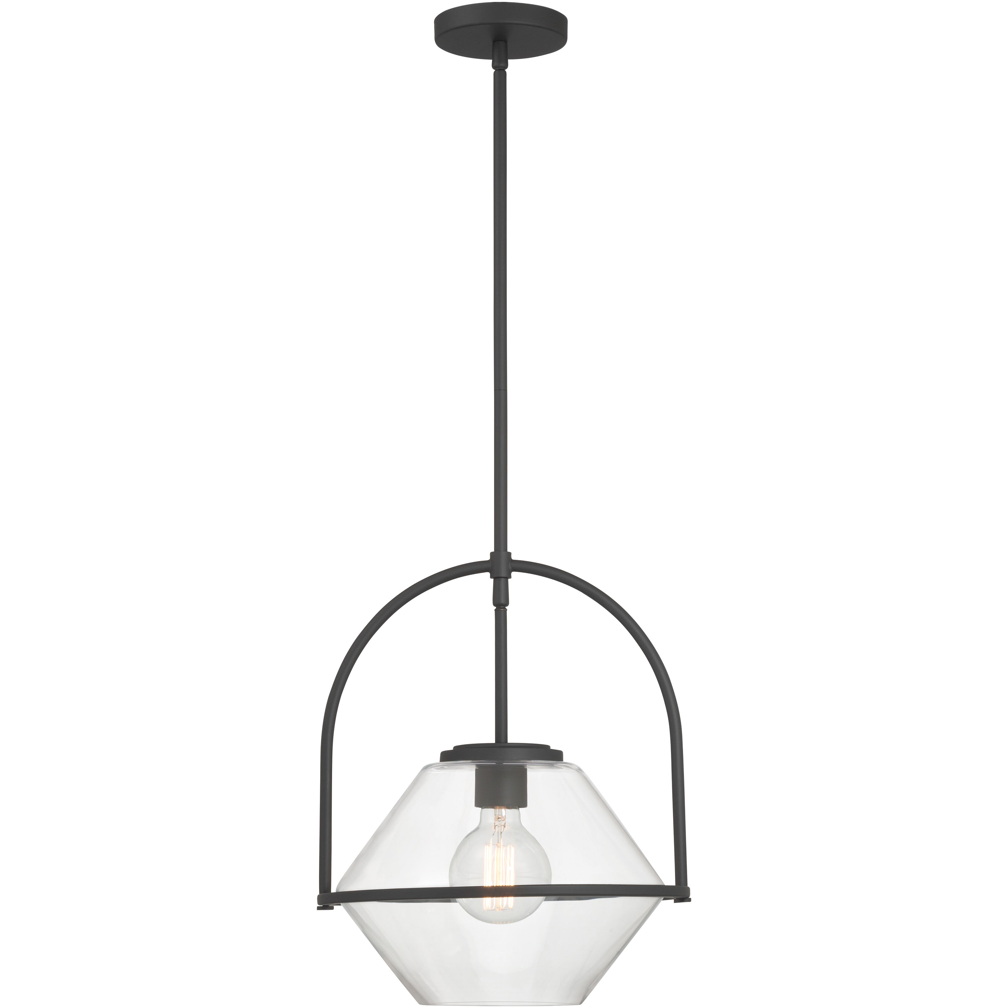 Coralyn 1 Light 13.25 inch Dark Matte Black Pendant Ceiling Light