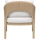 Kavali Natural Honey and Oyster White Outdoor Lounge Chair
