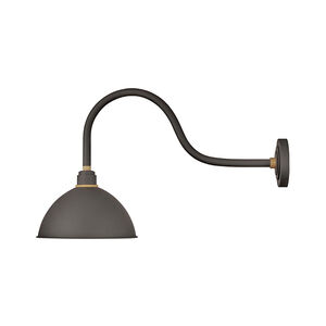 Foundry Dome 1 Light 17 inch Museum Bronze/Brass Outdoor Wall Mount