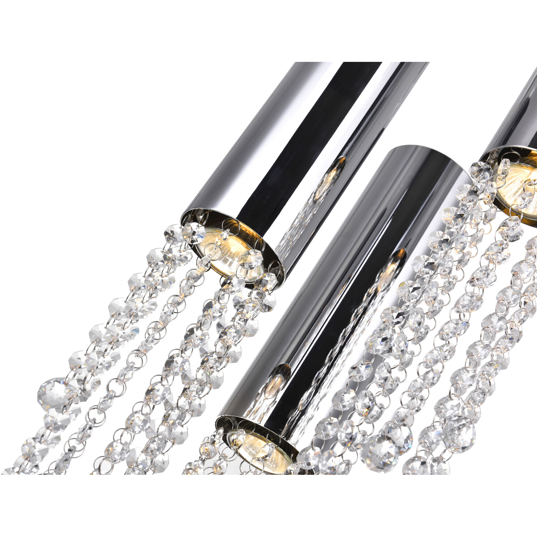 Extended 3 Light 10 inch Chrome Down Mini Pendant Ceiling Light