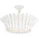 Reina 3 Light 20 inch Textured Plaster Semi-flush Mount Ceiling Light
