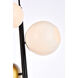 Wells 4 Light 18 inch Black and Brass Pendant Ceiling Light
