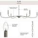 Ilia 6 Light 42.25 inch Brushed Nickel Chandelier Ceiling Light