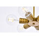 Reyes 6 Light 8.3 inch Brass Pendant Ceiling Light