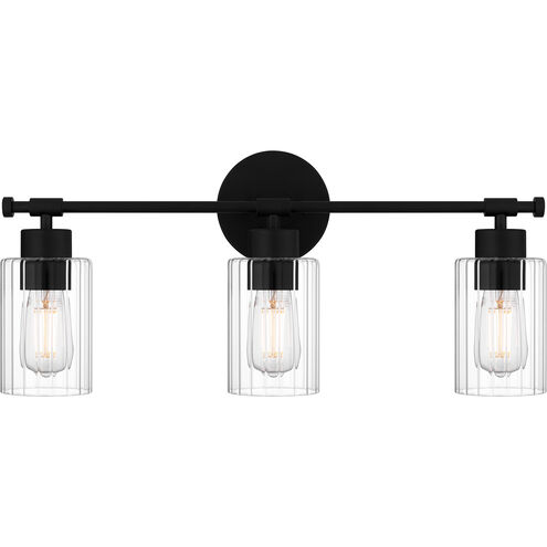 Caputo 3 Light 23.5 inch Matte Black Bath Light Wall Light, Large