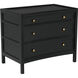 Hampton 36 X 30 inch Hand Rubbed Black Side Table