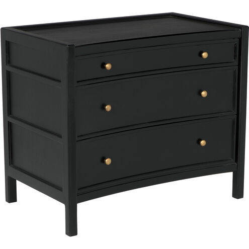 Hampton 36 X 30 inch Hand Rubbed Black Side Table