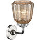 Nouveau Chatham 1 Light 6 inch Black Polished Nickel Sconce Wall Light in Mercury Glass, Nouveau