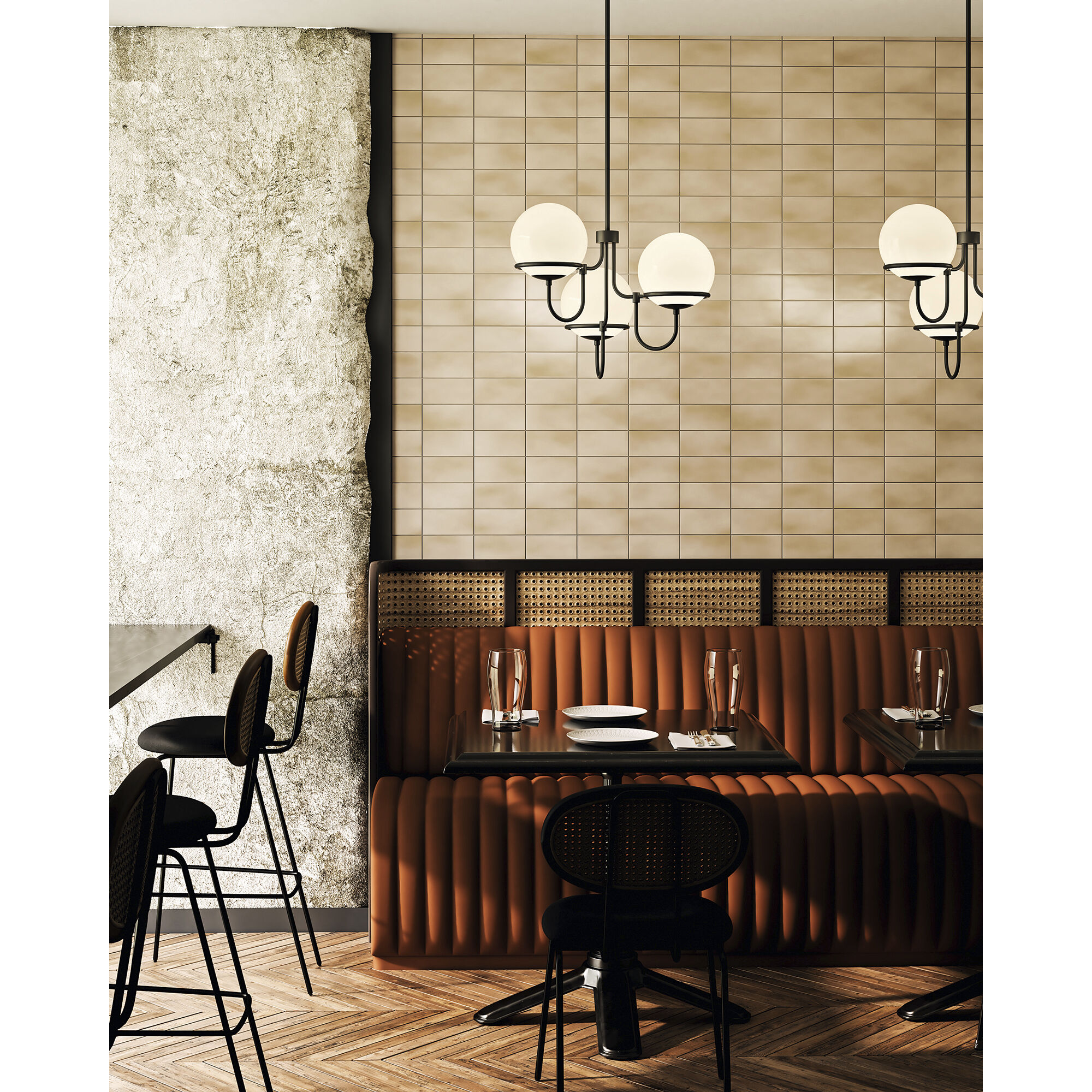 Alora Mood Alba 3 Light 22.88 inch Matte Black Chandelier Ceiling Light