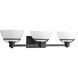 Domain 3 Light 32 inch Matte Black Bath Vanity Wall Light