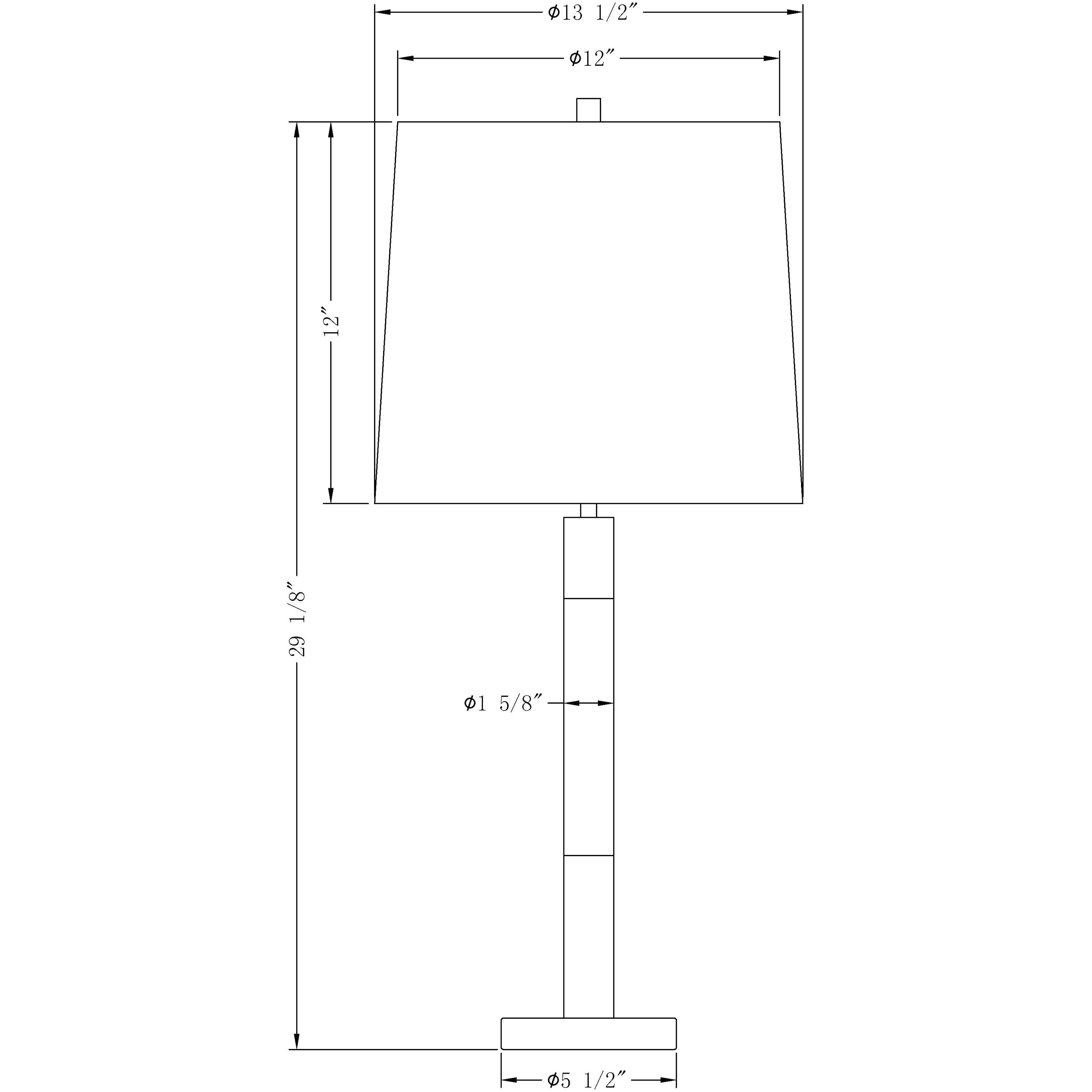 Poppy 29.25 inch 150.00 watt Polished Nickel Table Lamp Portable Light in Silver