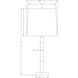 Poppy 29.25 inch 150.00 watt Polished Nickel Table Lamp Portable Light in Silver