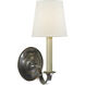 Thomas O'Brien Channing 1 Light 6 inch Bronze Single Sconce Wall Light in Linen
