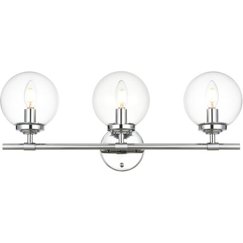 Ingrid 3 Light 24 inch Chrome Bath Sconce Wall Light