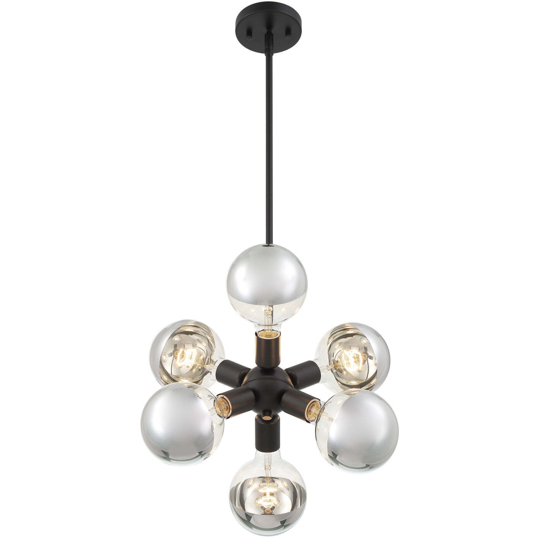 Gambit 6 Light 7 inch Matte Black Pendant Ceiling Light