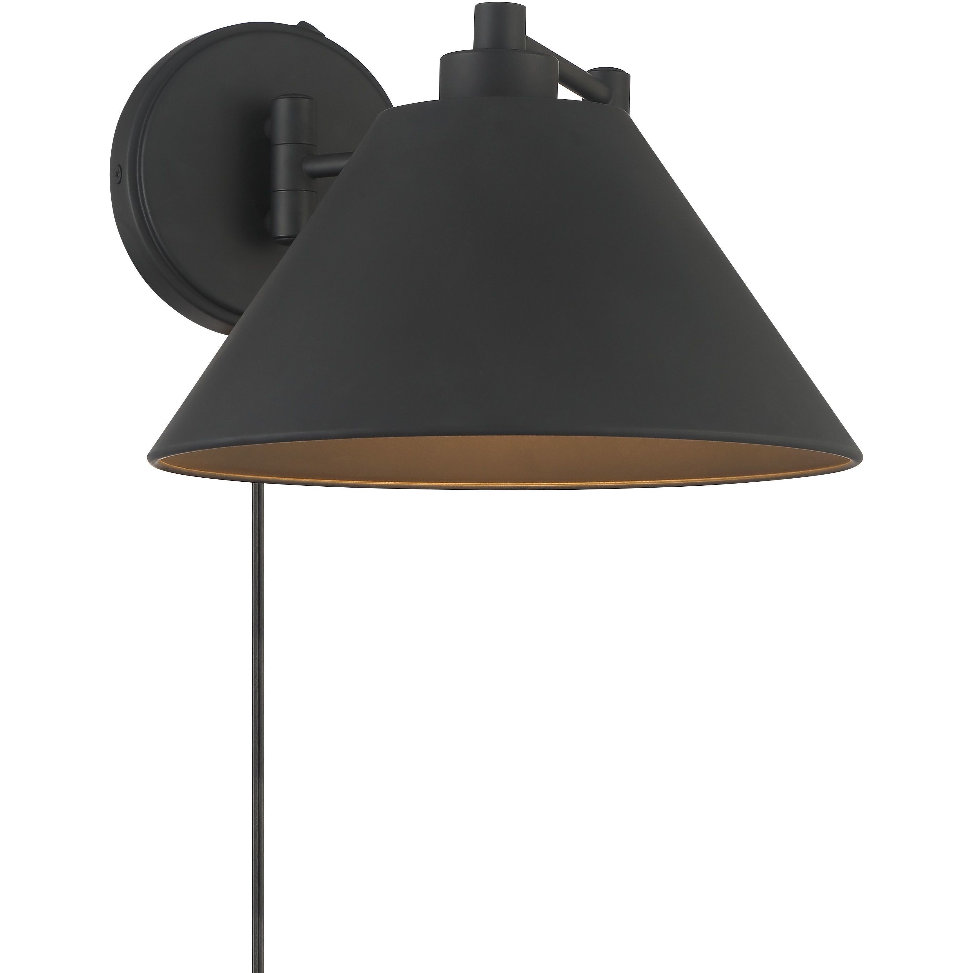 Traditional 1 Light 10 inch Matte Black Wall Sconce Wall Light