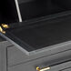 Verona 36 inch Lacquered Black Linen/Champagne/Black Secretary Desk