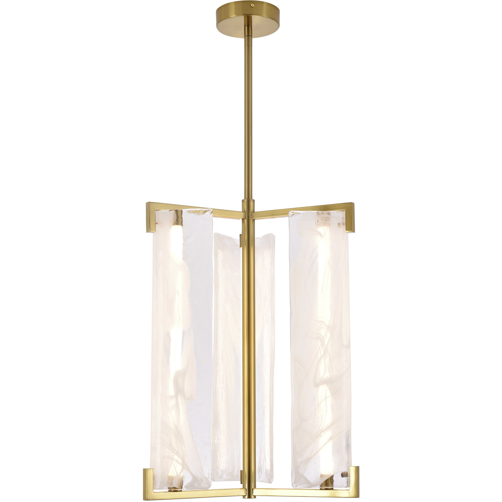Mingle 3 Light 17 inch Satin Brass Pendant Ceiling Light
