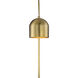 Farmhouse 6 inch 60.00 watt Natural Brass Adjustable Wall Sconce Wall Light
