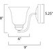 Basix Wall Sconce Wall Light in Oil Rubbed Bronze, Frosted
