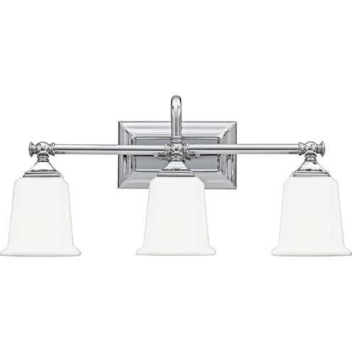 Nicholas 3 Light 22 inch Polished Chrome Bath Light Wall Light