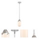 Nouveau 2 Dover LED 5 inch Polished Chrome Mini Pendant Ceiling Light in Matte White Glass