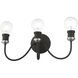Lansdale 3 Light 19 inch Black with Brushed Nickel Accent Vanity Sconce Wall Light