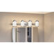Hazlett 4 Light 31 inch Polished Chrome Bath Light Wall Light