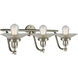 Franklin Restoration Halophane LED 28 inch Brushed Satin Nickel Bath Vanity Light Wall Light in Clear Halophane Glass, Franklin Restoration