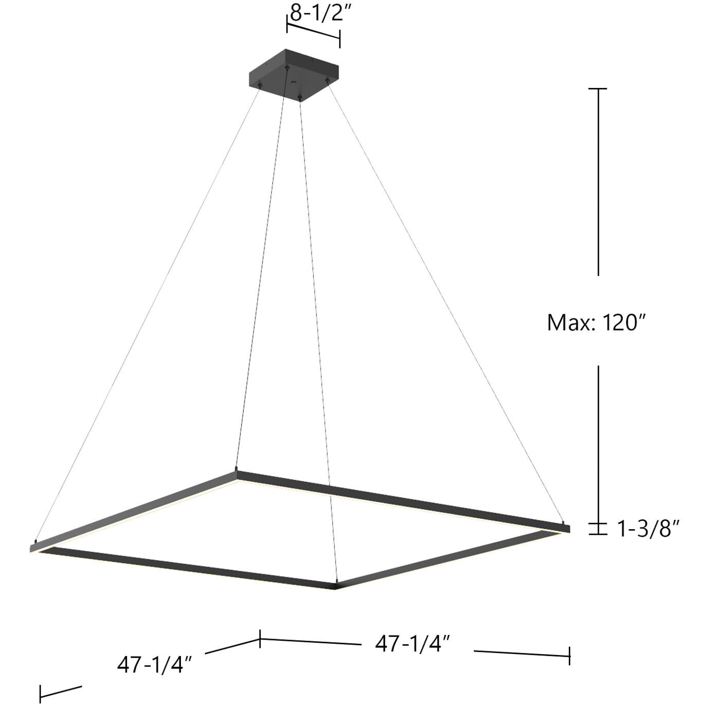 Piazza Pendant Ceiling Light in White