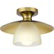 Trimble 1 Light 12 inch Brushed Bronze Semi-Flush Mount Ceiling Light, Design Series