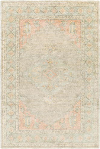 Malatya 66 X 42 inch Sage Rug in 4 X 6, Rectangle