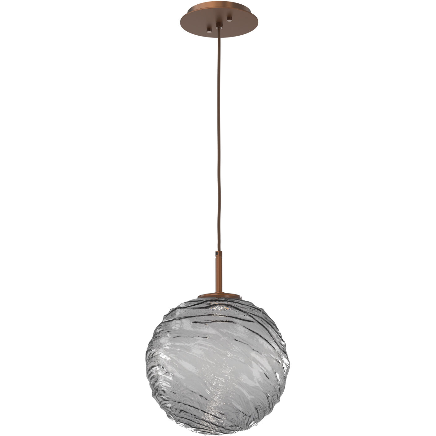Gaia LED 20 inch Burnished Bronze Pendant Ceiling Light in Smoke, 2700K LED, Large