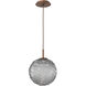 Gaia LED 20 inch Burnished Bronze Pendant Ceiling Light in Smoke, 2700K LED, Large