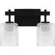 Brenthouse 2 Light 13.5 inch Matte Black Bath Light Wall Light, Medium