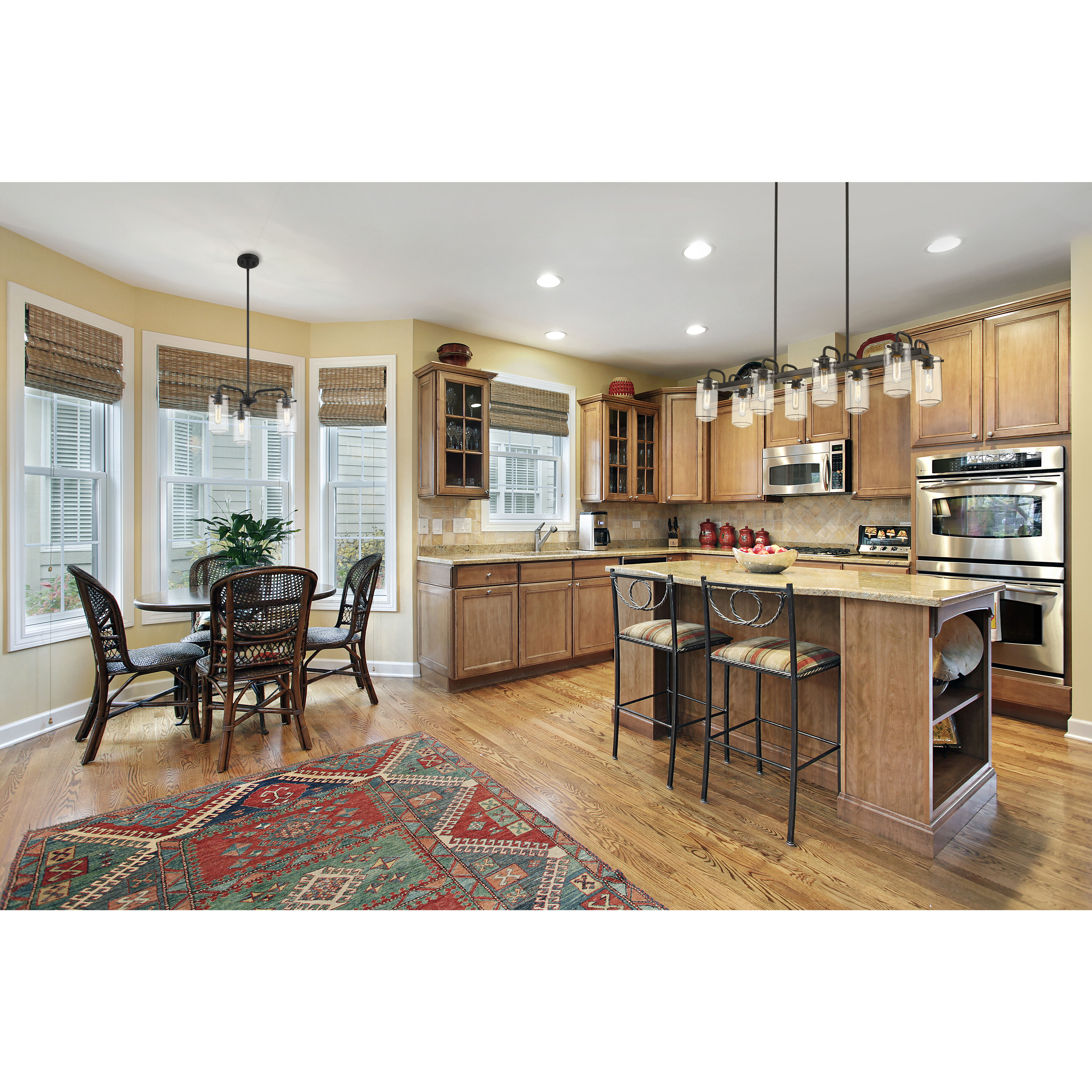 Delaney 8 Light 44 inch Matte Black Linear Chandelier Ceiling Light