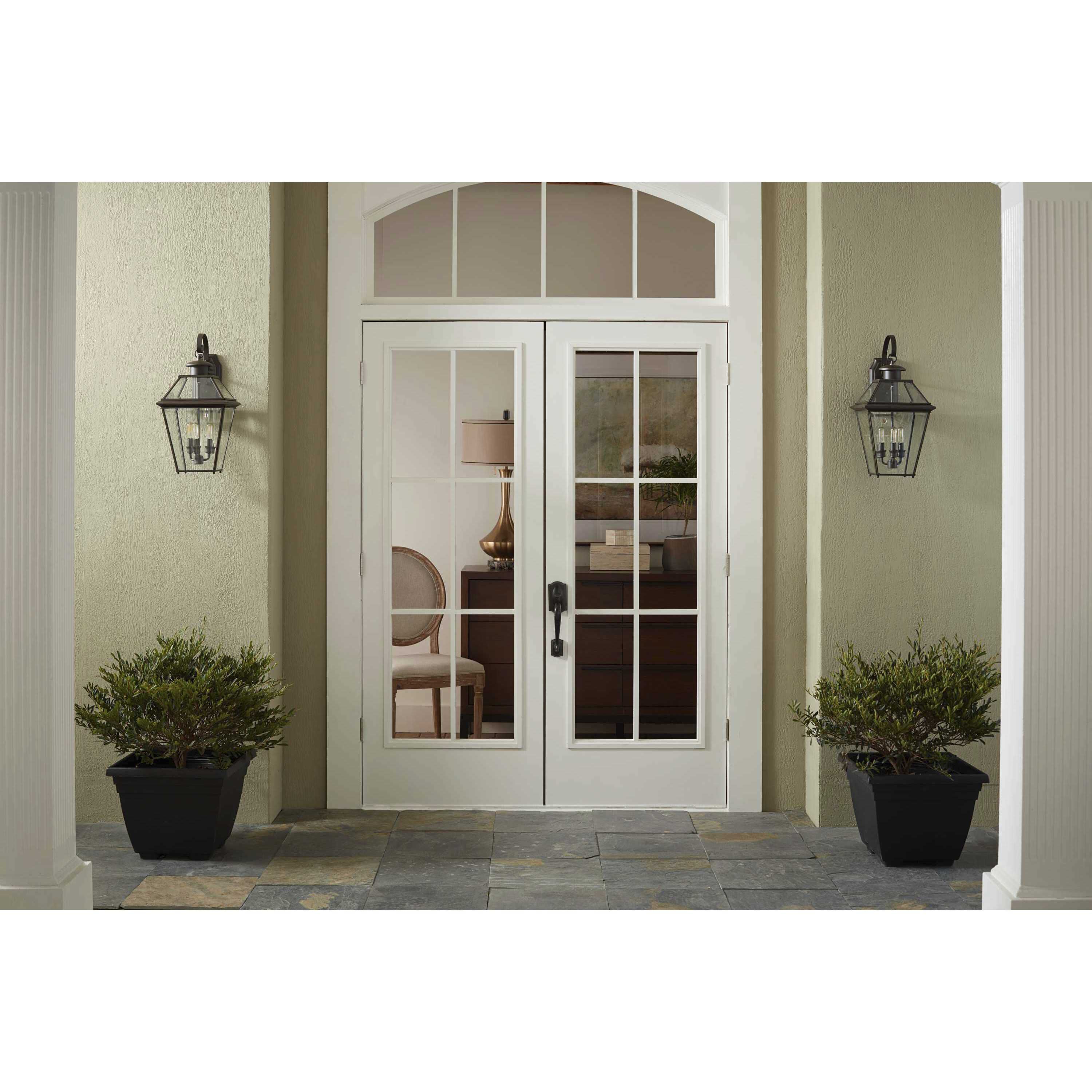 Burlington 3 Light 22 inch Antique Bronze Outdoor Wall Lantern, Large