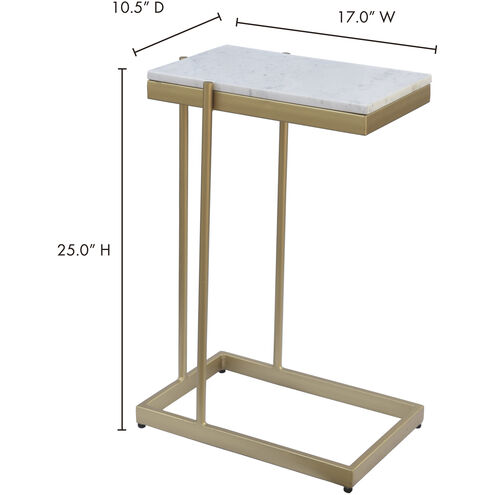 Sulu 25 X 17 inch White C Table