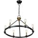 Notting Hill 6 Light 26 inch Black and Brushed Brass Down Chandelier Ceiling Light