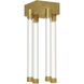 Kelly Wearstler Phobos LED 5.6 inch Natural Brass Flush Mount Ceiling Light in 277V, Integrated LED