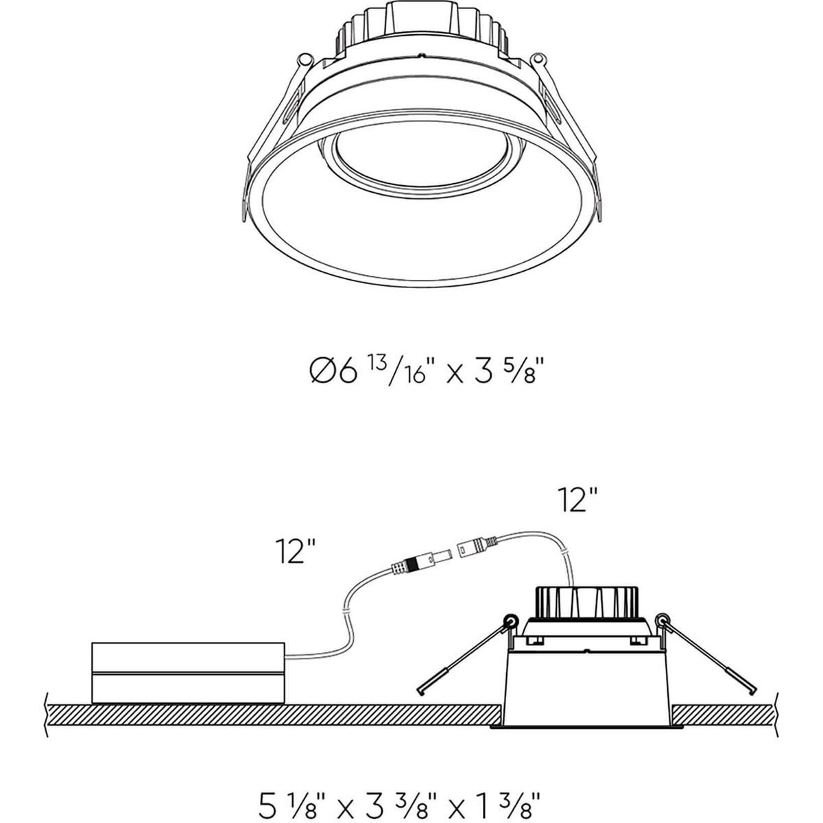 Round Black Regressed Gimbal Down Light