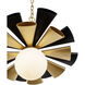 Daphne 1 Light 18.5 inch Matte Black and French Gold Pendant Ceiling Light