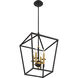 Townhall 4 Light 16 inch Coal/Soft Brass Pendant Ceiling Light